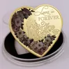 Heart-shaped commemorative coin, special-shaped gold and silver coin, lover's foreign currency, Niue rose love coin, wedding commemorative c