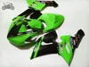 Ensemble de carénages de moto pour kawasaki ninja zx6r 636 05 06 zx6r 2005 zx 6r 2006 carrosserie de carénage de course sur route vert noir