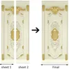3D роскошный домашний декор дверная наклейка в европейском стиле золотые цветы настенная роспись обои гостиная спальня 3D самоклеящийся дверной плакат T8249868