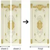 3d الفاخرة ديكور المنزل الباب ملصقا النمط الأوروبي الذهبي الزهور جدارية خلفيات غرفة المعيشة 3d ذاتية اللصق الباب المشارك T200331