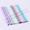 fashion Food silicone tube fruit juice milk teaa and coffer Drinking Straw cocktail straight tube Reusable Straw 1lot=14pcs T2I51051