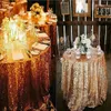 Tovaglia in paillettes luccicanti in oro rosa lucido Decorazioni per la tavola di nozze Decorazioni per la tavola Tovaglie rotonde con glitter