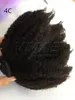 VMAE Naturel Noir Afro Crépus Bouclés 4A 4B 4C100% cuticule brésilienne non transformée alignée Clip humain vierge dans l'extension de tissage de cheveux