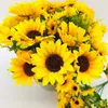 Fiori artificiali girasoli seta sole fiore fiori di seta decorazione della casa fiori da tavola decorazioni di nozze fai da te