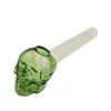 Headshop214 Y019 Pipa para fumar con forma de calavera, aproximadamente 5,5 pulgadas, colorida, con forma de calavera, tubo transparente, tubos de vidrio para plataforma petrolera