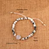 6mm Natural Stone Braided Rope Handmade Friendship Strands Beaded Druzy Charm Bracelets For Women Girl Jewelry