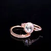 Wedding Rings Leuke vrouwelijke diamant ronde set merk luxe 925 zilveren verloving vintage bruid voor vrouwen beweging Current 23ess