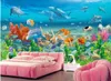 papéis de parede 3d do oceano azul papéis de parede de belas paisagens Mundo subaquático 3D fantasia quarto infantil sala de estar fundo de TV w4378177