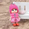 Cute Kids Toys Soft Interactive Baby Dolls Toy Key Chain, Mini Doll Keychain For Girls Key Ring Key Holder WCW200