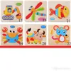 Baby 3D Puzzles Jigsaw Wooden Toys For Children Cartoon Animal Traffic Puzzles Intelligence Kids Early Educational Training Toy 22 Style