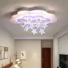 Nowoczesne żyrandole LED Nowe projektowanie Dmming Pilot Control Współczesne światła dla dzieci sypialnia Pokój Prosta lampa żyrandola