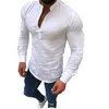 Moda para hombre Camisas de manga larga de un solo pecho Otoño Polos Camisas Botón abajo Casual Sólido Tops Tee Tallas grandes Ropa 5XL Venta al por mayor