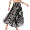 Women skirts Beach Bohemian Ethnic Style Gypsy Boho Hippie Swing Women's Long Skirt Flowers Elastic Waist Floral Halter Skirt H4