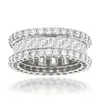 Vecalon 8 Styles lustre promesse bague de mariage bague de fiançailles en diamant Sterling Sier pour femmes hommes bijoux