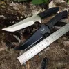 Muy robusto Katana Cuchillo Táctico Mango de madera para al aire libre Camping Survival Caza Rescate Blade fijo Jungle Titanium Cuchillo