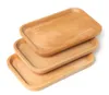 30pcs/lot Solid Beech Wood Rectangular Dinner Plate Western Food Rectangular Round Corners Snack Dessert Serving Tray