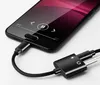2 W 1 Adapter Ładowarka 3.5mm Aux Jack Słuchawki słuchawkowe Słuchawki Audio Splitter Muzyka ładująca do Huawei Samsung Xiaomi Type-C Wysokiej jakości