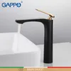 Rubinetti del bacino di gappio rubinetto del mixer per bacino nero per rubinetti del lavandino del bagno a cascata altezza mixer toccante mixer tapware