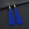 Alloy tassel long earrings silver drop tassel earrings line women's temperament elegant Valentine's Day gift