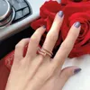 Sier gorące marki śrubowe paznokcie złote pierścienie kobiety multi ring punk dla najlepszych prezentów najwyższej jakości biżuteria trzy koła pierścień