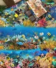 Пользовательские напольные обои PVC Vinyl Wallpaper Ocean World World Plays для гостиной спальня ванная комната самоклеящийся настил