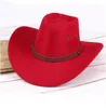 Unisexe rétro pare-soleil chevalier chapeau Western Cowboy chapeaux Cowgirl large bord chapeaux été tourisme chapeaux extérieur équitation Camping randonnée casquette C510