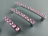 Crystal Glass Series Diamond Pink Furniture Handle Door Knobs Dresser Drawer Garderob Köksskåp Skåp Pull Door Accesso281H