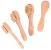 Naturliga Boar Borstles Facial Brush Dry Skin Bath Spa Borste Ta bort död hud Rubbe Face Nail Brush Sn2182