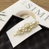 Fashion C Pearl Hair Clips Classic Hairpins Liu Hai Clamp Fashionable Duck Mouth Side Clip för Dam Favorit Huvudbonader Fashionable Smycken VIP Presenter