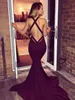 Burgundy enkla formella kvällsklänningar Sexiga V Neck Criss Cross Straps Women Party Gowns Sweep Train Backless 2019 New Fashion Prom Dresses