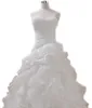 2019 Nya Organza Arabiska Ball Gown Bröllopsklänningar Sweetheart Vestido Plus Size Chapel Train Formella Bröllopklänningar med Ruffles