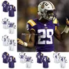 Fußballtrikots Benutzerdefinierte LSU Tigers 2019 Fußball Jeder Name Nummer Weiß Lila Gelb 9 Joe Burrow Delpit Landry Adams Devin Beckham Guice NCAA 150. Trikot