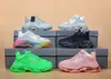 2020 Hot Sale Designer Triple S Casual Skor Män Ny Black Green Rainbow Colored Sole Triple S Sneaker Lace-up Sko med klar sål