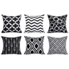 Hem Textil 6PC / Set Pillow Cases Cover 45 * 45 Bomull Geometrisk Kudde Kasta Pillowcase Sofa Kontor Heminredning Almohada 2019