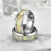 Leuchtender buddhistischer Ring aus Titanstahl, der im Dunkeln leuchtet, Hochzeit, Verlobungsringe für Damen und Herren, Schmuck, Luxus-Designer-Schmuck