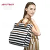 Striped Diaper Handbag Multifunction Large Capacity Nappy Mummy Bags Maternity Stollers Nursing Shoulder Bags Organizer Outdoor O_OOA6933