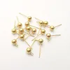100pcs Lot in bulk silver/ gold Stainless Steel Ear Wires Pin ~with Bead + Coil Earring Finding DIY