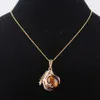 WOJIAER Natural GemStones Gold Colors Dragon Claw Pendant & Necklace Round Tigers Eye Bead Jewelry BN308