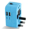 21A Travel Adapter Worldwide All In One Universal Power Converters Power Plug Adapter充電器2 USBポートEU EU UK AUS7153054