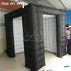 Good quality inflatable photo booth backgrounds black cube kiosk with bigger entrance