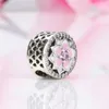 Atacado- flor perla o encanto Jóias Designer de luxo com Box para 925 Sterling Silver CZ diamante DIY de Mulheres Bracelet Bead