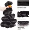 Fasci di capelli umani vergini brasiliani con onda allentata 9A con chiusura frontale in pizzo 13X4 da orecchio a orecchio con pacchi Remy Body Wave setoso Stra1520686