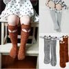 Chaussettes unisexes en coton doux pour enfants, jolies chaussettes de dessin animé renard pour enfants, chaussettes aux genoux pour filles et garçons, en bas âge, animaux