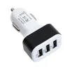 3 USB Car Charger Metal Alloy 5V 1A Charging Adapter Universal for smart phone 200pcs/lot