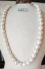 Fine Pearls Jewelry new 18quot 1112 MM SOUTH SEA NATURAL White PEARL NECKLACE 14K GOLD CLASP5282899