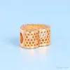 NOUVEAU luxe en or jaune 18 carats coeur en nid d'abeille ensemble de charme boîte d'origine pour Pandora 925 en argent sterling bracelet à bricoler soi-même charmes bijoux accessoires