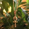 Anniyo Egyptian Ankh Cross Pendant Necklace Woman Girls Gold/Silver African Charms Jewelry Egypt Hieroglyphs