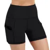 Damska joga krótka z kieszeniami Tummy Control Trening działa Athletic Siłownia Legginsy Legginsy z Pocket High Waist Sports SHORT1