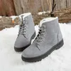 Snow Boots With Fleece Thermal Flat Heels Stylish High-top plus fleece boots free shipping
