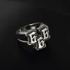 Europese en Amerikaanse clusterbandringen Men039s Punk Vintage hiphop roestvrijstalen digitale 666 ring titanium sieraden10263337513286